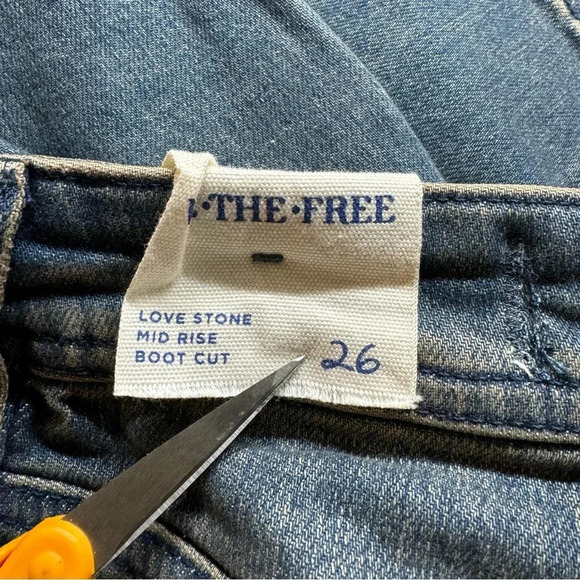 NWT Free People We The Free Love Stone Bootcut Flare Jeans Denim Blue 26 - Picture 11 of 16